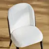 Modern Warm White PU Leather Upholstered Dining Chair, 2 Pieces