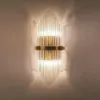 Striaged Gold Glass Wall Sconce Metal Vanity Wall Light for Bathroom