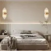 Striaged Gold Glass Wall Sconce Metal Vanity Wall Light for Bathroom