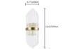 Striaged Gold Glass Wall Sconce Metal Vanity Wall Light for Bathroom