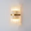 Striaged Gold Glass Wall Sconce Metal Vanity Wall Light for Bathroom