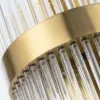 Striaged Gold Glass Wall Sconce Metal Vanity Wall Light for Bathroom