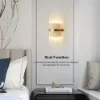 Striaged Gold Glass Wall Sconce Metal Vanity Wall Light for Bathroom