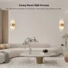 Striaged Gold Glass Wall Sconce Metal Vanity Wall Light for Bathroom