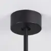 1320mm LED Ceiling Fan Light with 3 Blades & Glass Shade & Remote Control Black & Walnut
