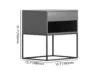 Grey Bedroom Bedside Table with Drawer Bedside Table Metal Base