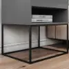 Grey Bedroom Bedside Table with Drawer Bedside Table Metal Base