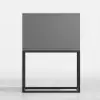 Grey Bedroom Bedside Table with Drawer Bedside Table Metal Base