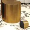 Modern Metal Side Table in Water Drop Design End Table in Brushed Gold Single Piece