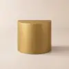 Modern Metal Side Table in Water Drop Design End Table in Brushed Gold Single Piece