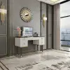 Picture of 4-Drawer Dressing Table Table with Flip Top Mirror White & Grey
