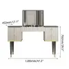 Picture of 4-Drawer Dressing Table Table with Flip Top Mirror White & Grey