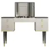 Picture of 4-Drawer Dressing Table Table with Flip Top Mirror White & Grey