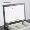 Picture of 4-Drawer Dressing Table Table with Flip Top Mirror White & Grey