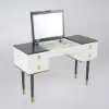 Picture of 4-Drawer Dressing Table Table with Flip Top Mirror White & Grey