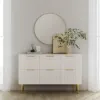 1200 mm Fluted White 6-Drawer Dresser