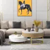 Nesnesis Modern Round Lift-top Nesting Wood Coffee Tables with 2 Drawers White & Natural