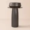 Vintage Retro Kaolin Clay Pedestal Basin Freestanding Bathroom Washbowl