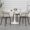 Modern Acrylic Dining Chair in Amber Dining Table Chairs with Arms