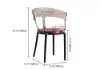 Modern Acrylic Dining Chair in Amber Dining Table Chairs with Arms