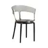 Modern Acrylic Dining Chair in Amber Dining Table Chairs with Arms