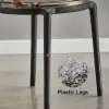 Modern Acrylic Dining Chair in Amber Dining Table Chairs with Arms