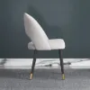 Modern Light Grey Velvet Dining Chair with Wooden Legs, 2 Pieces