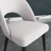 Modern Light Grey Velvet Dining Chair with Wooden Legs, 2 Pieces