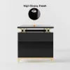 Hungled Modern 140 cm Rectangular Black Executive Desk with Storage Cabinet