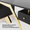 Hungled Modern 140 cm Rectangular Black Executive Desk with Storage Cabinet