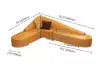 2-Piece Orange Faux Leather Upholstered L-Shaped Sectional Sofa