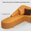 2-Piece Orange Faux Leather Upholstered L-Shaped Sectional Sofa