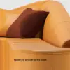 2-Piece Orange Faux Leather Upholstered L-Shaped Sectional Sofa