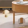600mm Round Rotating Tray Coffee Table with Storage & Metal Legs