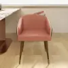 Mid-Century Modern Dining Chair Single Arm Chair Upholstered Leath-Aire