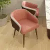 Mid-Century Modern Dining Chair Single Arm Chair Upholstered Leath-Aire