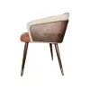Mid-Century Modern Dining Chair Single Arm Chair Upholstered Leath-Aire