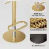 Modern Warm White Velvet Swivel Bar Stool with Adjustable Height, 1 Piece