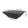 Modern 100 cm Square Black Wood Coffee Table with Drawer