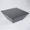Modern 100 cm Square Black Wood Coffee Table with Drawer