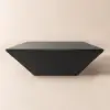 Modern 100 cm Square Black Wood Coffee Table with Drawer
