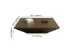 Modern 100 cm Square Walnut Wood Coffee Table with Drawer