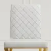 Dochic Modern White Leather Dining Room Chair Upholstered Gold Legs (Set of 2)
