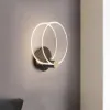 Modern Circle Wall Light Single Bedside Wall Light Acrylic & Metal