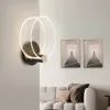 Modern Circle Wall Light Single Bedside Wall Light Acrylic & Metal