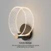 Modern Circle Wall Light Single Bedside Wall Light Acrylic & Metal