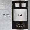 900mm Floating Bathroom Vanity Faux Marble with Single Ceramic Sink Black