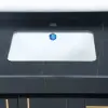 900mm Floating Bathroom Vanity Faux Marble with Single Ceramic Sink Black