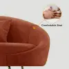 210 cm Velvet Curved Sofa with Gold Legs & Pillows