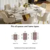 Silexa Modern 2007 mm Rectangular Glossy Sintered Stone Dining Table, Seats 6 – Brushed Gold